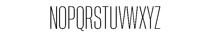 Neue Corp Condensed Ultralight Font UPPERCASE