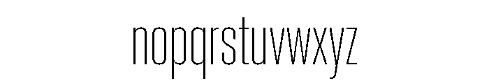 Neue Corp Condensed Ultralight Font LOWERCASE