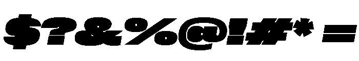 Neue Corp Extended Black Italic Font OTHER CHARS