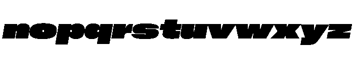 Neue Corp Extended Black Italic Font LOWERCASE