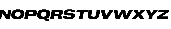 Neue Corp Extended Bold Italic Font UPPERCASE