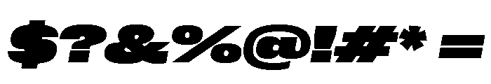 Neue Corp Extended Heavy Italic Font OTHER CHARS