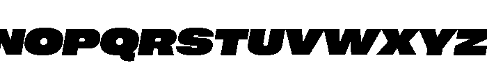 Neue Corp Extended Heavy Italic Font UPPERCASE