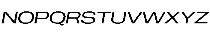 Neue Corp Extended Italic Font UPPERCASE