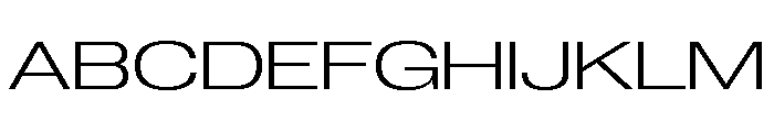 Neue Corp Extended Light Font UPPERCASE
