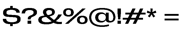Neue Corp Extended Medium Font OTHER CHARS