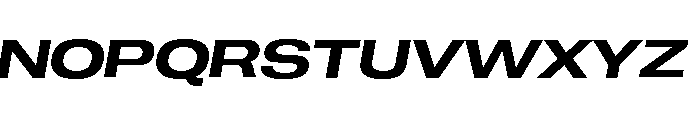 Neue Corp Extended Semibold Italic Font UPPERCASE