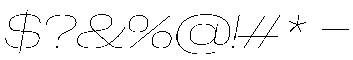 Neue Corp Extended Thin Italic Font OTHER CHARS