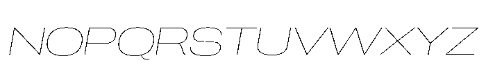 Neue Corp Extended Thin Italic Font UPPERCASE