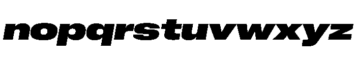 Neue Corp Extended Ultrabold Italic Font LOWERCASE