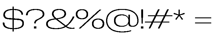 Neue Corp Extended Ultralight Font OTHER CHARS