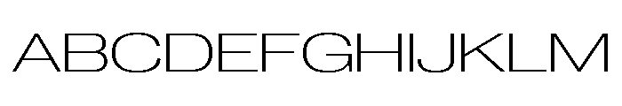 Neue Corp Extended Ultralight Font UPPERCASE