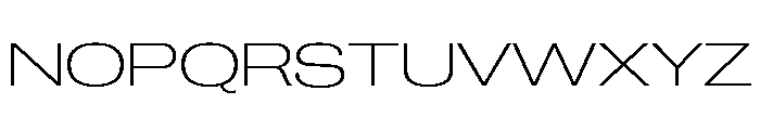 Neue Corp Extended Ultralight Font UPPERCASE