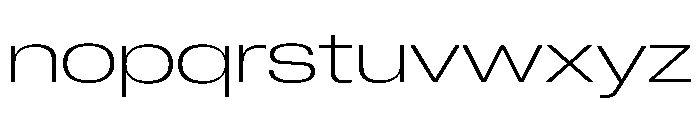 Neue Corp Extended Ultralight Font LOWERCASE