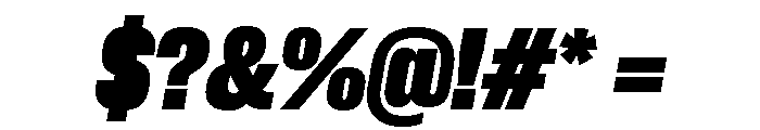 Neue Corp Heavy Italic 3 Font OTHER CHARS