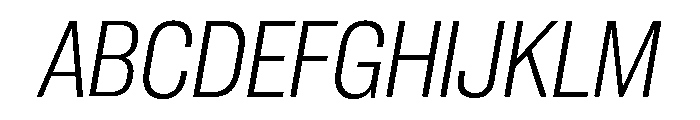Neue Corp Light Italic 3 Font UPPERCASE