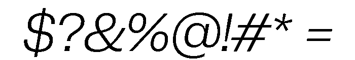 Neue Corp Light Italic 4 Font OTHER CHARS