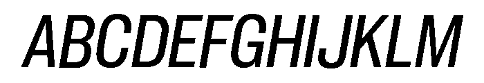 Neue Corp Medium Italic 3 Font UPPERCASE