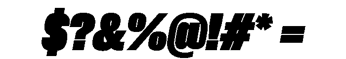Neue Corp Narrow Black Italic Font OTHER CHARS