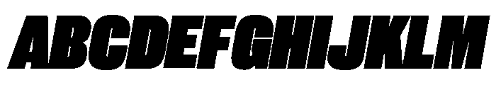 Neue Corp Narrow Black Italic Font UPPERCASE