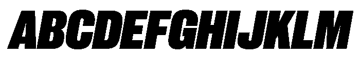 Neue Corp Narrow Heavy Italic Font UPPERCASE
