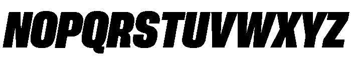Neue Corp Narrow Heavy Italic Font UPPERCASE