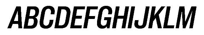 Neue Corp Narrow Semibold Italic Font UPPERCASE