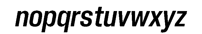 Neue Corp Narrow Semibold Italic Font LOWERCASE