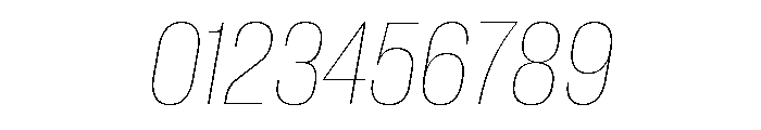 Neue Corp Narrow Thin Italic Font OTHER CHARS