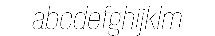 Neue Corp Narrow Thin Italic FONT