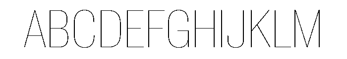 Neue Corp Narrow Thin Font UPPERCASE