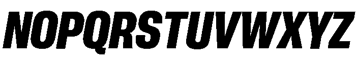 Neue Corp Narrow Ultrabold Italic Font UPPERCASE