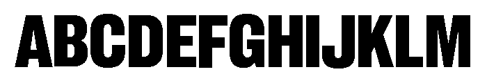 Neue Corp Narrow Ultrabold Font UPPERCASE