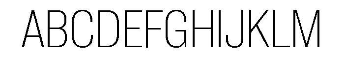 Neue Corp Narrow Ultralight Font UPPERCASE