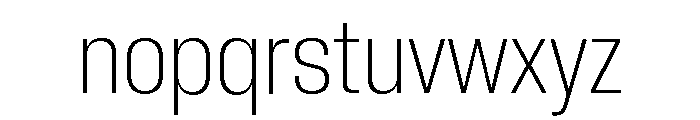 Neue Corp Narrow Ultralight Font LOWERCASE