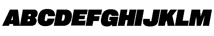 Neue Corp Normal Heavy Italic Font UPPERCASE