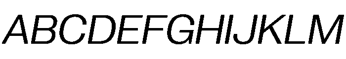 Neue Corp Normal Italic Font UPPERCASE