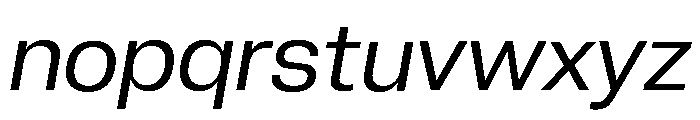 Neue Corp Normal Italic Font LOWERCASE