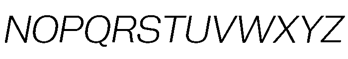 Neue Corp Normal Light Italic Font UPPERCASE