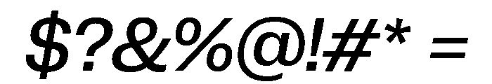 Neue Corp Normal Medium Italic Font OTHER CHARS