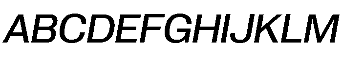 Neue Corp Normal Medium Italic Font UPPERCASE