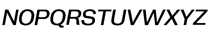 Neue Corp Normal Medium Italic Font UPPERCASE