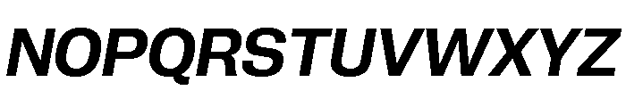 Neue Corp Normal Semibold Italic Font UPPERCASE