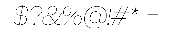 Neue Corp Normal Thin Italic Font OTHER CHARS