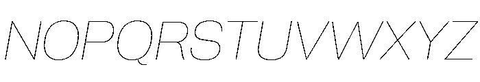 Neue Corp Normal Thin Italic Font UPPERCASE