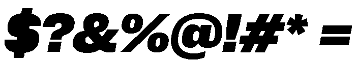 Neue Corp Normal Ultrabold Italic Font OTHER CHARS