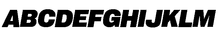 Neue Corp Normal Ultrabold Italic Font UPPERCASE