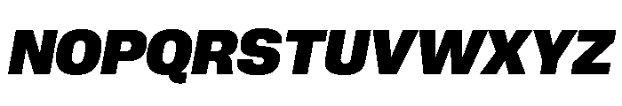 Neue Corp Normal Ultrabold Italic Font UPPERCASE