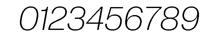 Neue Corp Normal Ultralight Italic Font OTHER CHARS
