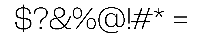 Neue Corp Normal Ultralight Font OTHER CHARS